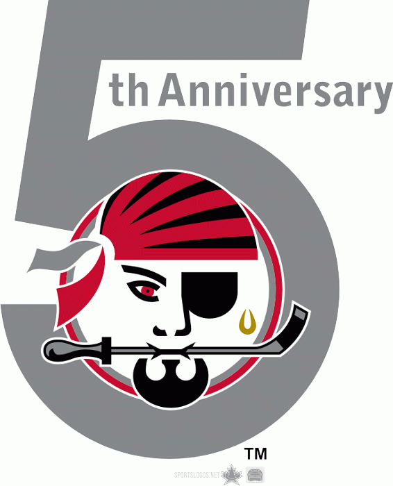 Portland Pirates 1995 96 Anniversary Logo iron on transfers for clothing